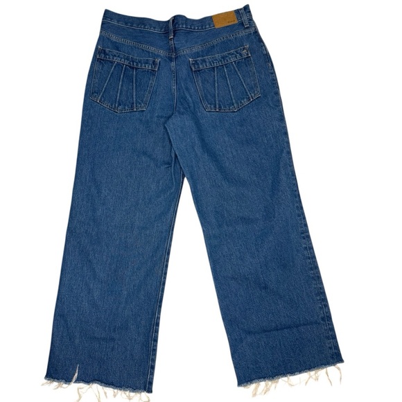 Madewell The Perfect Vintage Wide-Leg Jeans Wash Raw Edge Hem Size 31 - Picture 5 of 5